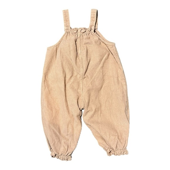 Play Up Organic Cotton Overalls 12 Months Corduroy Peach Snap - Picture 3 of 9